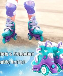 Adjustable Roller Skates with LED Lights